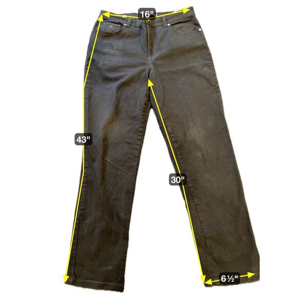 Gloria Vanderbilt-Amanda Jeans Womens with Back Pkt Flaps-Size 12 Average-Black - Picture 2 of 13